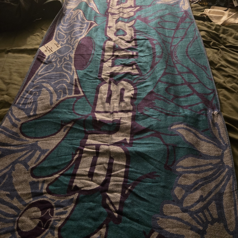 Pashmina Blue and Purple Artistic Scarf